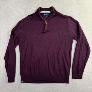 Mizzen+Main Burgundy Zip Up Sweater